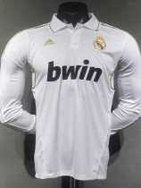 2011-2012 RMA Home Player Version 长袖球员 Long Sleeve Retro  Soccer Jersey