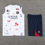 24-25 PSG White Tank top and shorts suit