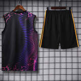 24-25 RMA Black Purple Tank top and shorts suit *豹紫黑