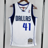 2010-2011 Dallas Mavericks NOWITZKI #41 White Retro Top Quality Hot Pressing NBA Jersey