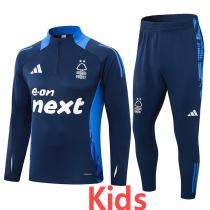 24-25 Nottingham Forest Royal blue Kids Half Pull Tracksuit (童装)(半拉链)