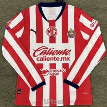 24-25 Chivas Home Long Sleeve Soccer Jersey (长袖)