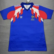1990-1991 France Home Retro Soccer Jersey