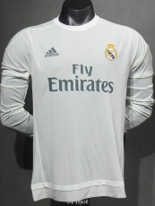 2015-2016 RMA Home Player Version 长袖球员 Long Sleeve Retro Soccer Jersey