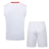 25-26 Bayern White Tank top and shorts suit #D2536