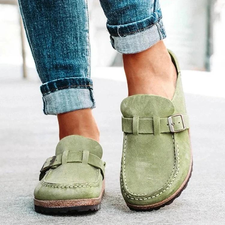 slip on backless flats