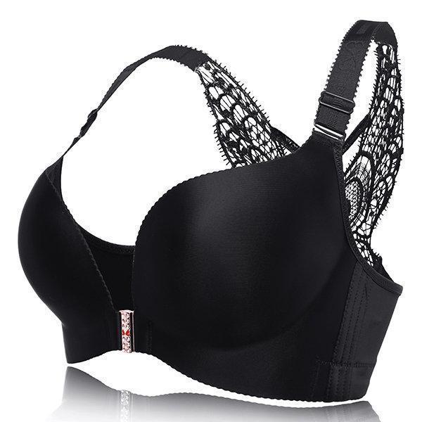 Beautiful Butterfly Back Wireless Front Closure Push Up Bras
