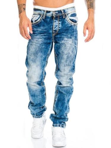 2021 Men's Cool Hip-Hop Straight Jeans
