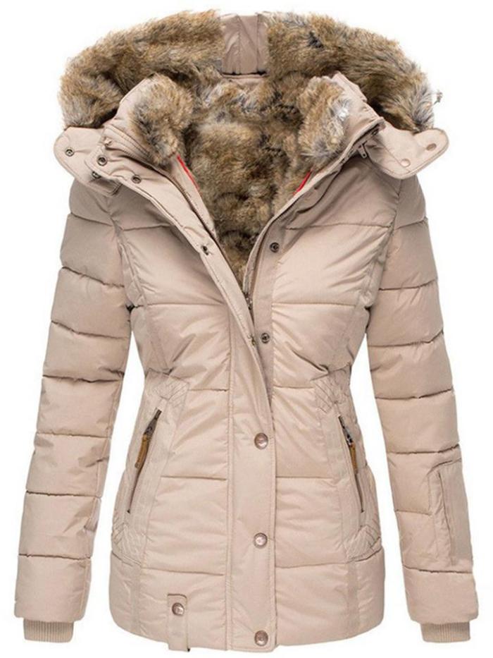 Winter Ultra Warm Fur  Thicken Coat With Hood