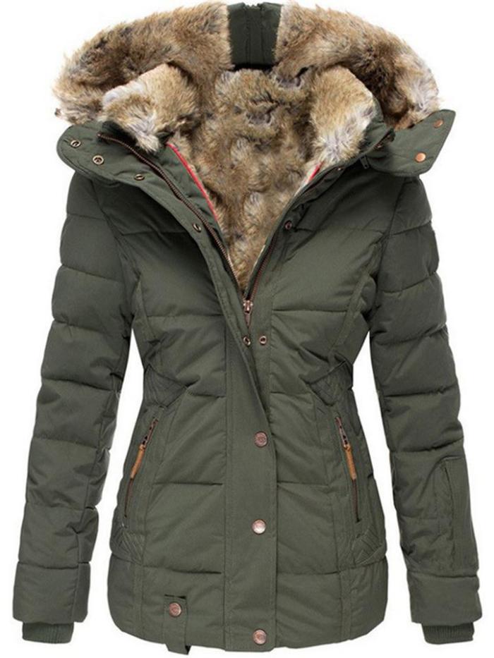 Winter Ultra Warm Fur  Thicken Coat With Hood