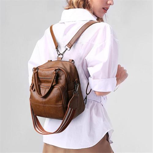 Retro Style Waterproof Multi-Way To Carry Double Top Handle Internal Slip Pocket Crossbody Bag