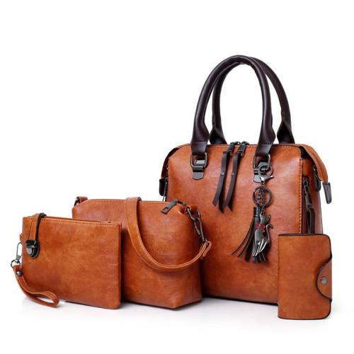 4-Piece Set Large Capacity Cute Pendant Decoration Crossbody Bag Wallet Shoulder Bag