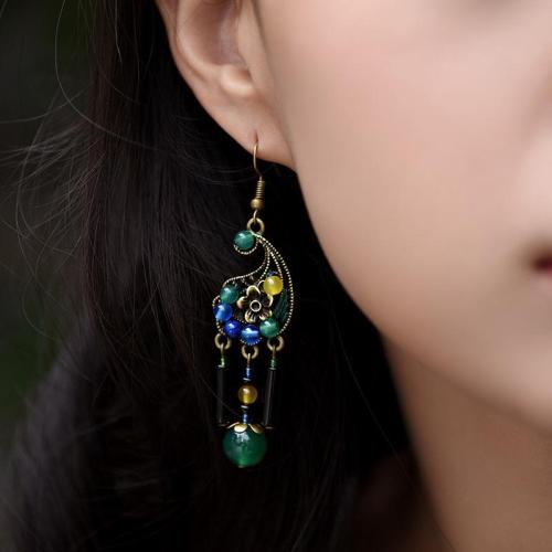 Exquisite Vintage Innovative Personality Agate Fashion Drop Earrings