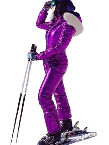 Women's Fashion Thermal Hooded Sporty Ski Suit Jumpsuit