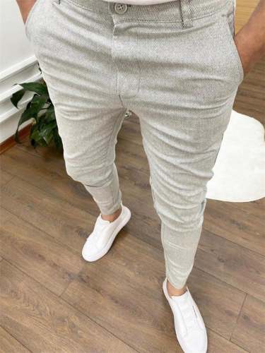 Casual Fashion Cozy Solid Color Pants With Pockets For Men