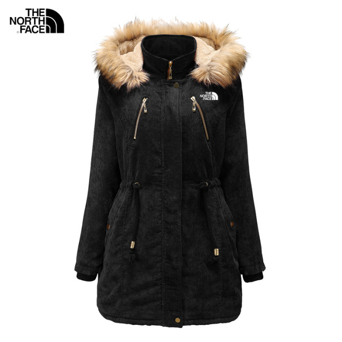𝗧𝗵𝗲 𝗡𝗼𝗿𝘁𝗵 𝗙𝗮𝗰𝗲®Hooded Plus Fleece Corduroy Jacket Mid-Length Warm Jacket