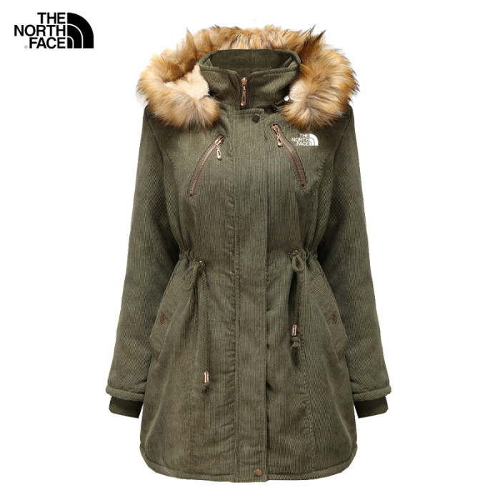 𝗧𝗵𝗲 𝗡𝗼𝗿𝘁𝗵 𝗙𝗮𝗰𝗲®Hooded Plus Fleece Corduroy Jacket Mid-Length Warm Jacket