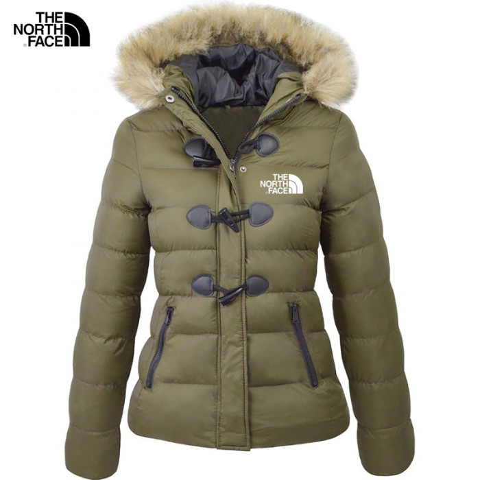 𝗧𝗵𝗲 𝗡𝗼𝗿𝘁𝗵 𝗙𝗮𝗰𝗲®Short Hooded Warm Jacket With Horn Buckle Decoration