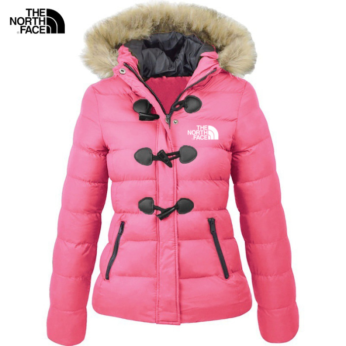 𝗧𝗵𝗲 𝗡𝗼𝗿𝘁𝗵 𝗙𝗮𝗰𝗲®Short Hooded Warm Jacket With Horn Buckle Decoration