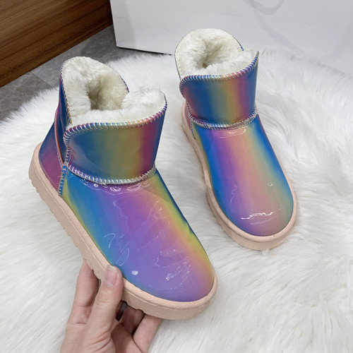 𝗨𝗚𝗚®Rainbow Snow Boots Warm Cotton Shoes