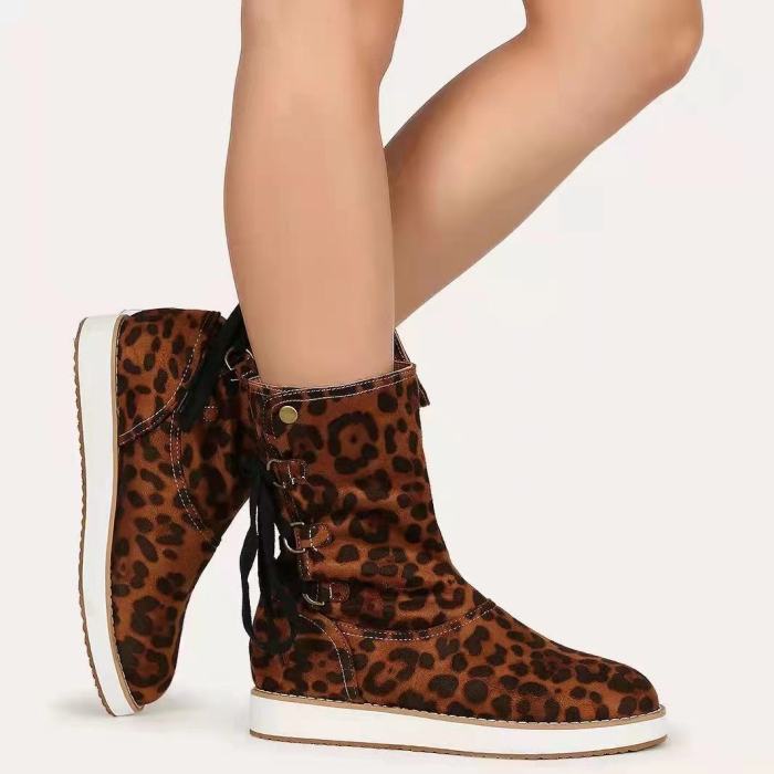 𝗨𝗚𝗚®Fashion casual leopard snake print solid color snow boots