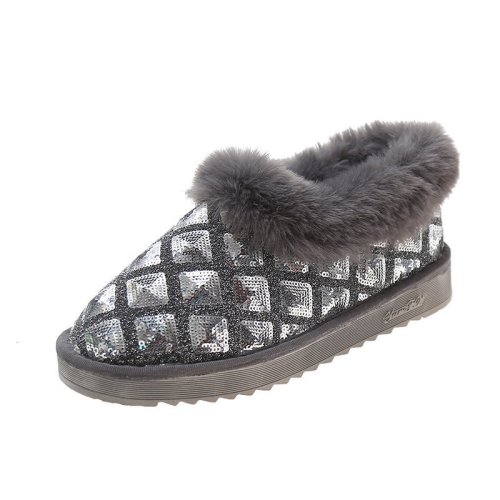 𝗨𝗚𝗚®Sequined snow boots flat bread cotton shoes