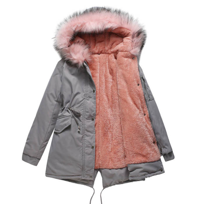 𝗧𝗵𝗲 𝗡𝗼𝗿𝘁𝗵 𝗙𝗮𝗰𝗲®Winter parka mid-length hooded cotton jacket