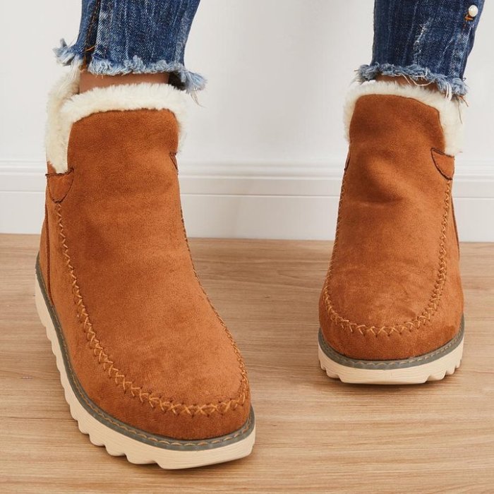 Classic Non-Slip Ankle Snow Booties Warm Fur Boots