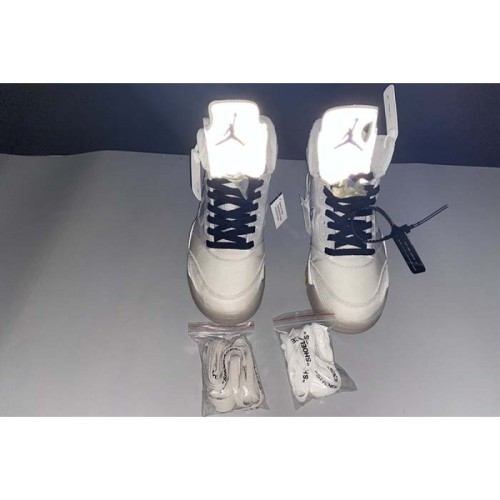 OFF WHITE AIR JORDAN 5 SP GREY GREEN CT8480-105