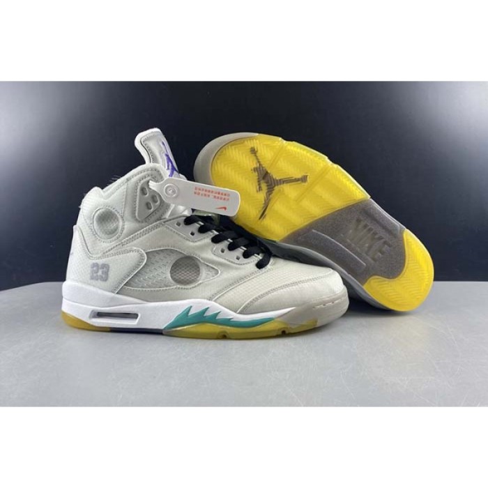 OFF WHITE AIR JORDAN 5 SP GREY GREEN CT8480-105