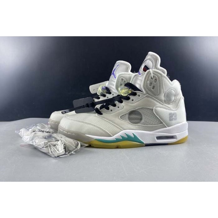 OFF WHITE AIR JORDAN 5 SP GREY GREEN CT8480-105
