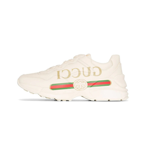 (Women) Gucci Rhyton Gucci logo leather sneakers