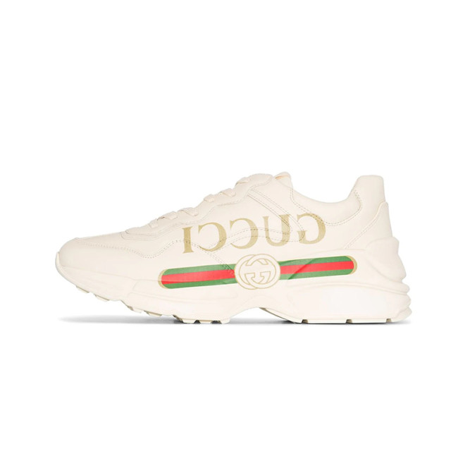 (Women) Gucci Rhyton Gucci logo leather sneakers