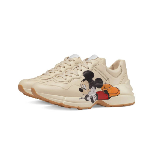 (Men) Gucci x Disney Rhyton leather sneakers