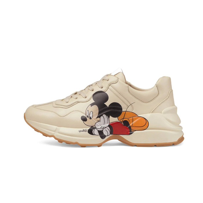 (Men) Gucci x Disney Rhyton leather sneakers