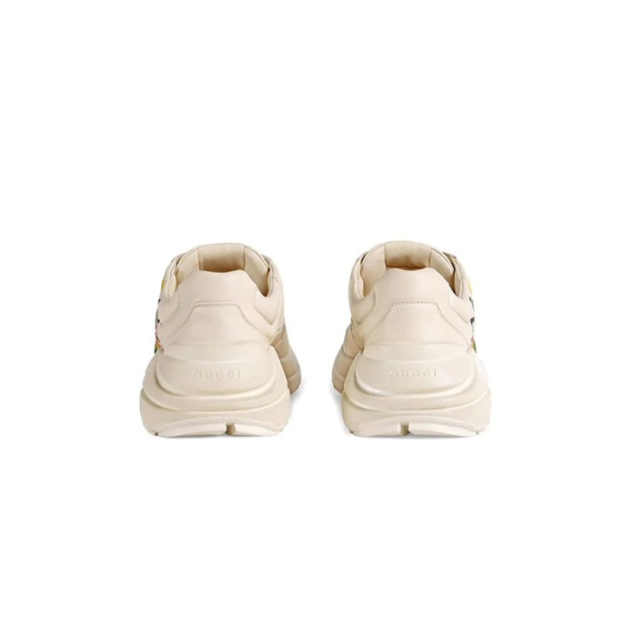 (Women) Gucci ivory Rhyton Gucci logo leather sneaker