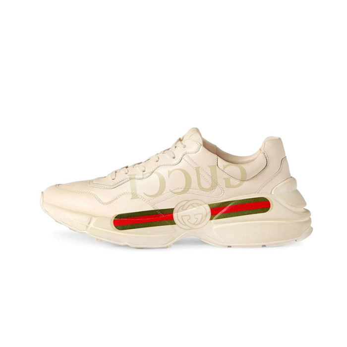 (Men) Gucci Rhyton-logo leather sneakers