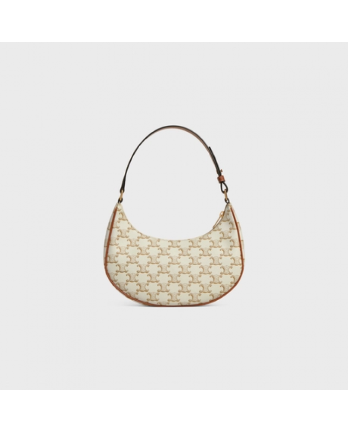 CELINE AVA BAG IN TRIOMPHE CANVAS WHITE