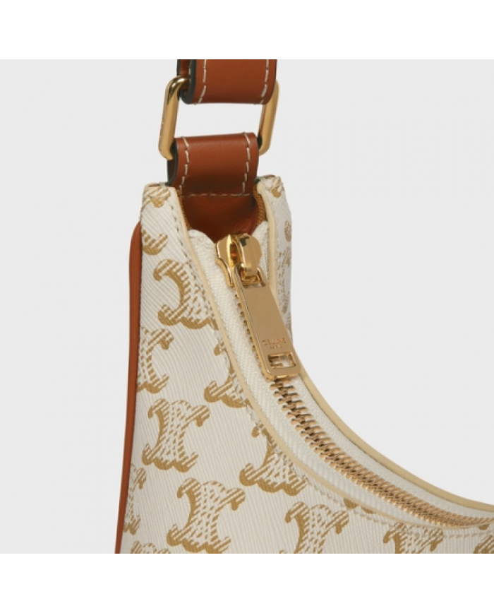 CELINE AVA BAG IN TRIOMPHE CANVAS WHITE