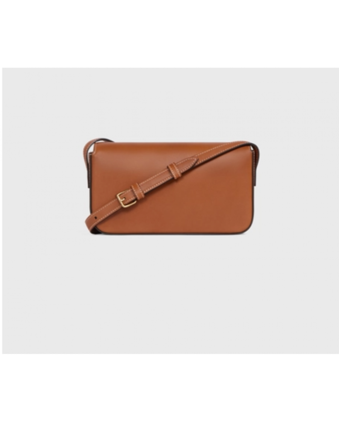 CELINE TRIOMPHE SHOULDER BAG IN NATURAL CALFSKIN TAN
