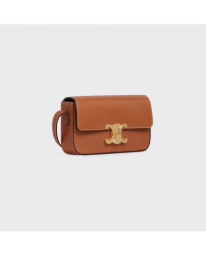 CELINE TRIOMPHE SHOULDER BAG IN NATURAL CALFSKIN TAN