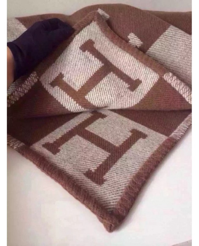 Hermes Avalon Blanket In Camel Wool and Cashmere