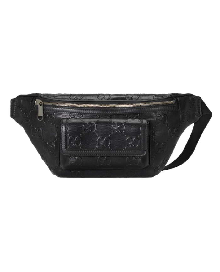 (Men) GG print embossed belt bag