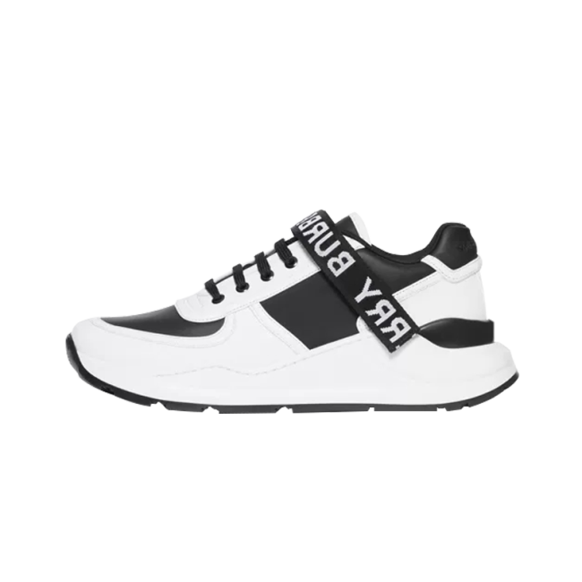 (Women) Logo Detail Leather and Nylon Sneakers