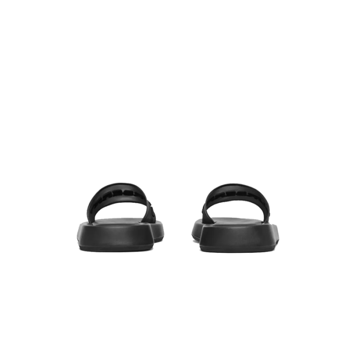 (Women) Embroidered Logo Mesh and Leather Slides