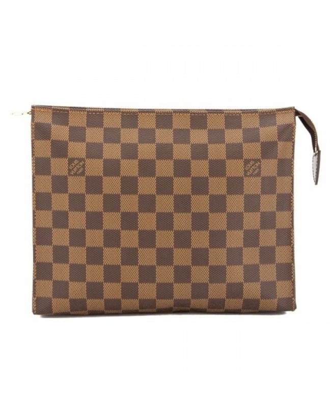 Louis Vuitton Damier Ebene Clutches Brown