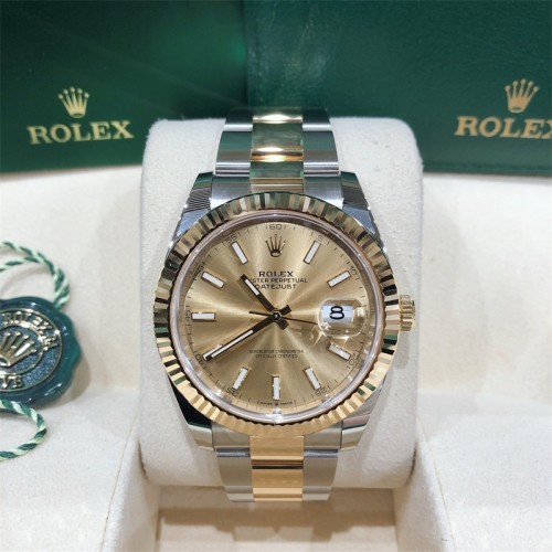 Datejust 41 Fluted Bezel Gold & Steel Watch 126333-0009