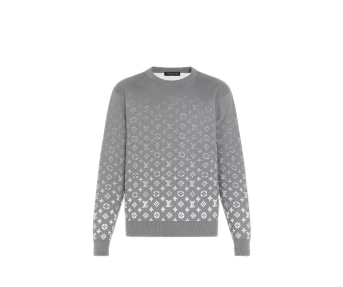 LV Presbyopia Gradient Round Neck Long Sleeve Men's Black