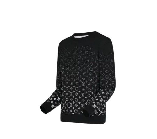 LV Presbyopia Gradient Round Neck Long Sleeve Men's Black