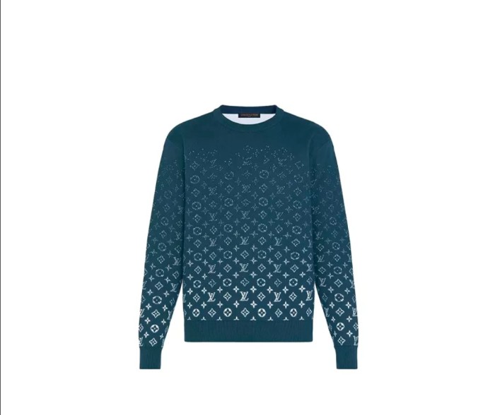 LV Presbyopia Gradient Round Neck Long Sleeve Men's Black